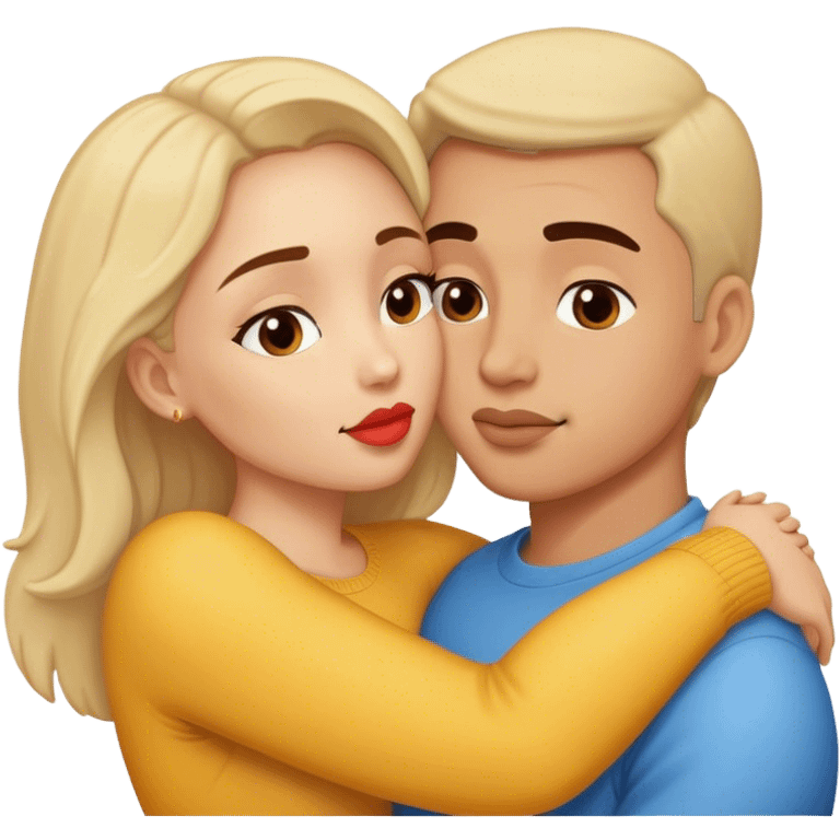 Kiss and hugging  emoji