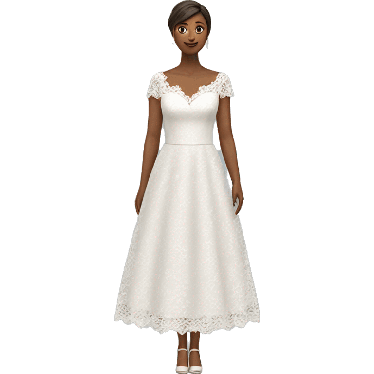 short sleeve lace wedding dress emoji