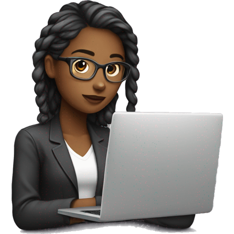 developer girl with laptop emoji