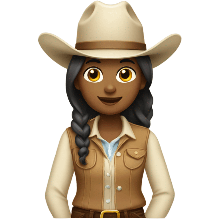 cowgirl cream hat  emoji