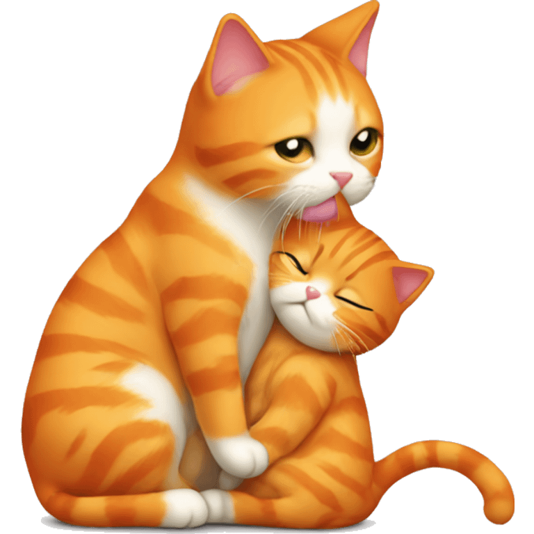 Orange cat kissing  emoji