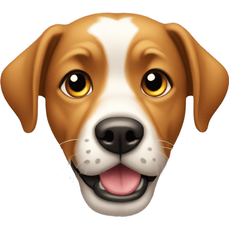 a dog yping on its iphone emoji