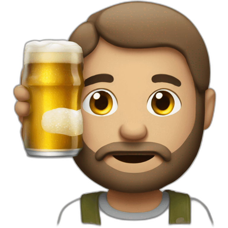 Homelesse guy with beer emoji