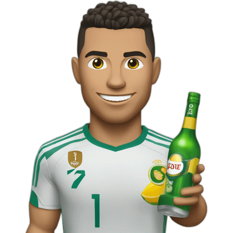 ronaldo qui boit de la vodka emoji