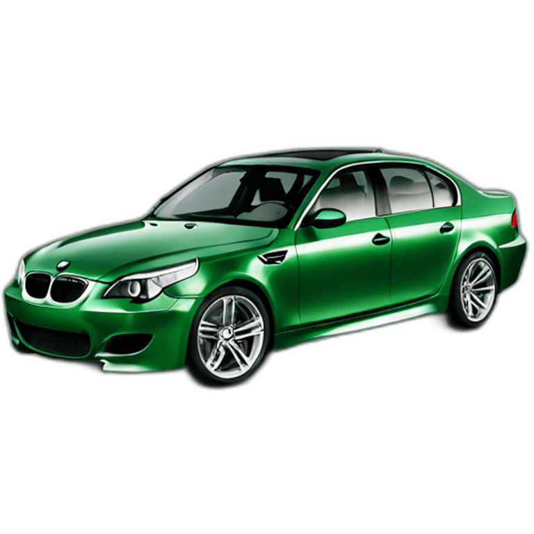 BMW M5e60 green color emoji