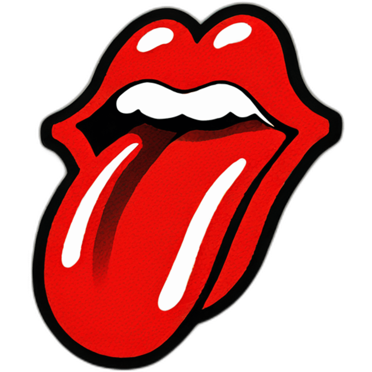 Rolling Stones logo emoji