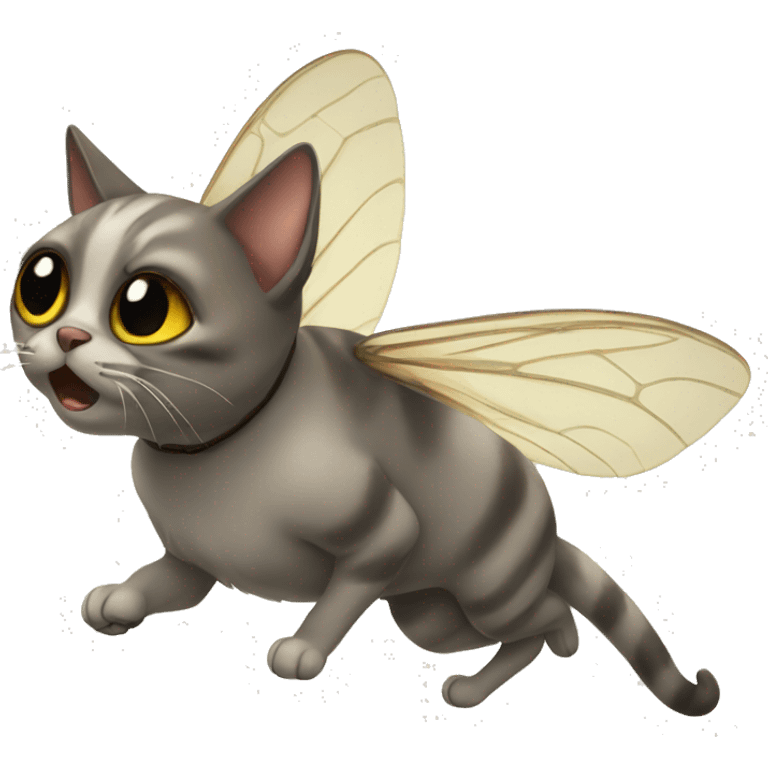 Cat fly emoji