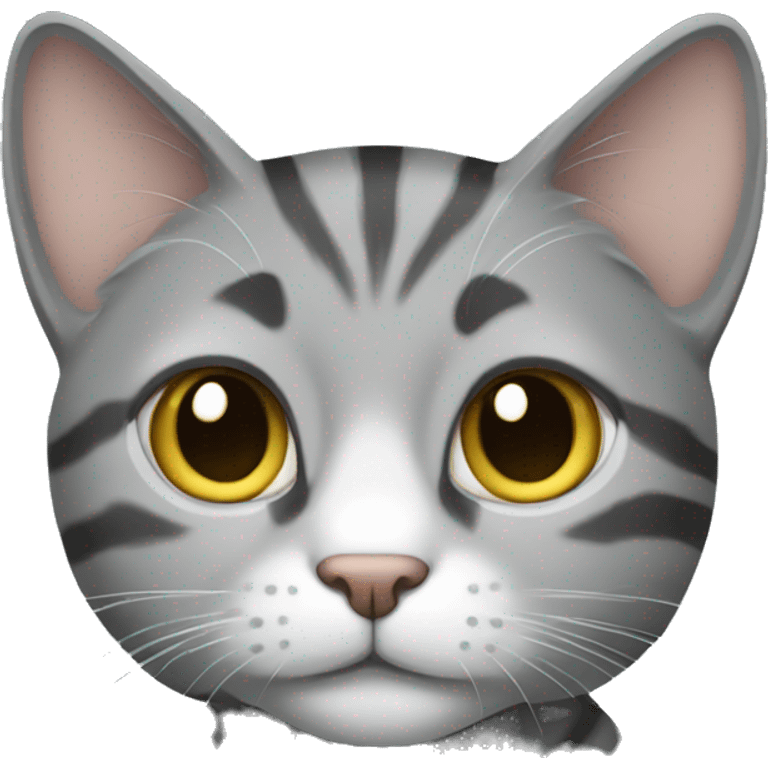 Grey tabby cat emoji