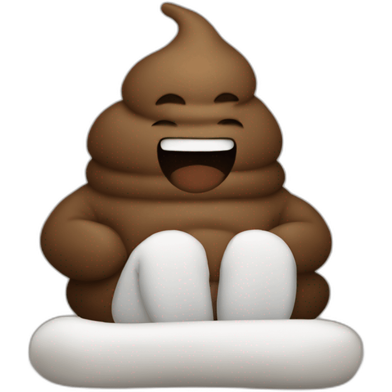 poop human sitting emoji