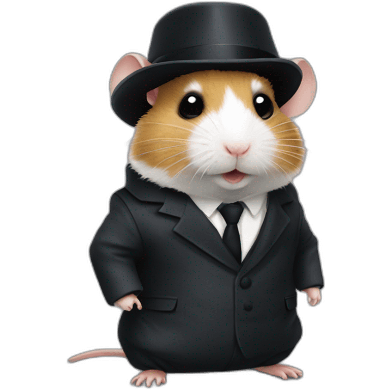 hamster in a mafia suit emoji