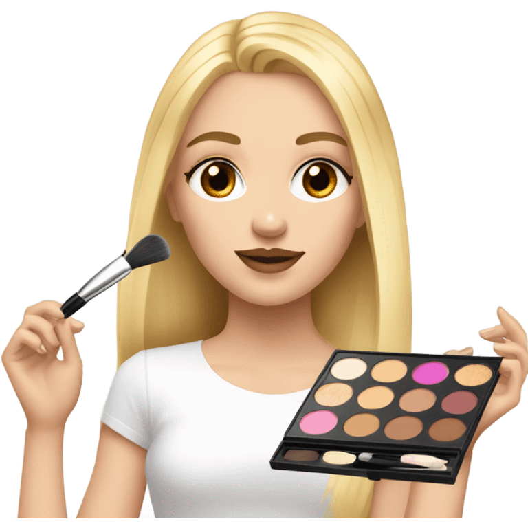 Makeup kit and white girl emoji