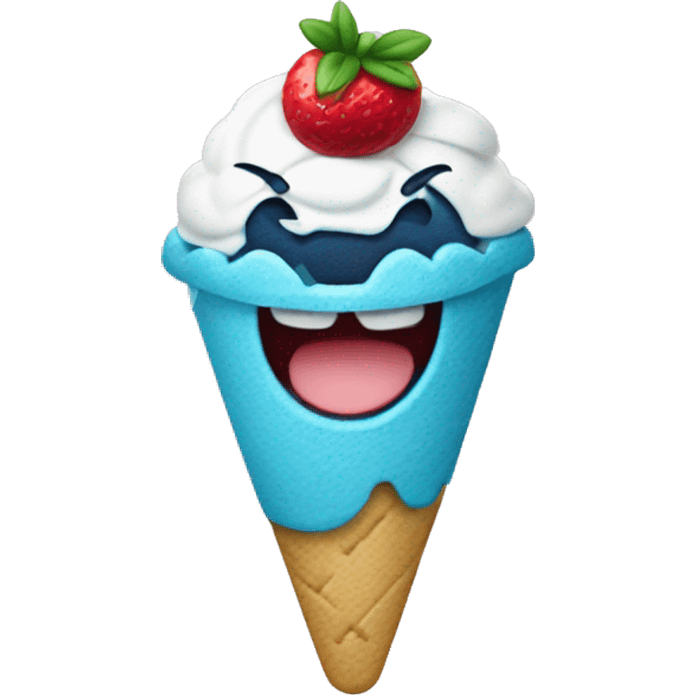 Un stitch on helado emoji