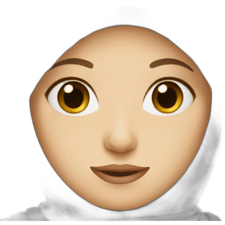 white woman wearing a hijab emoji