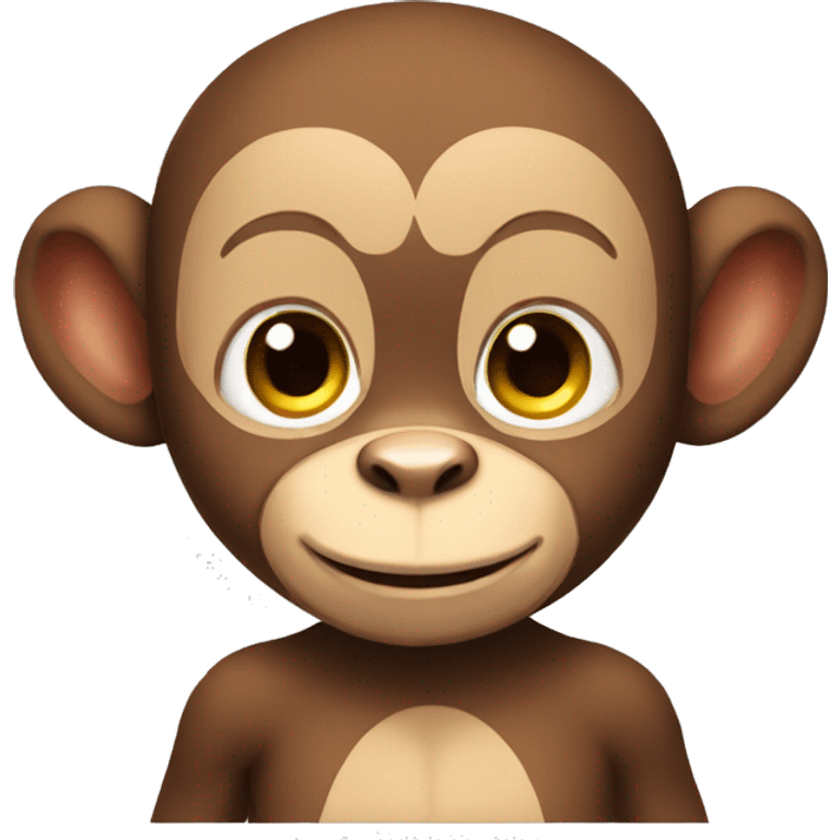 a cute little monkey emoji