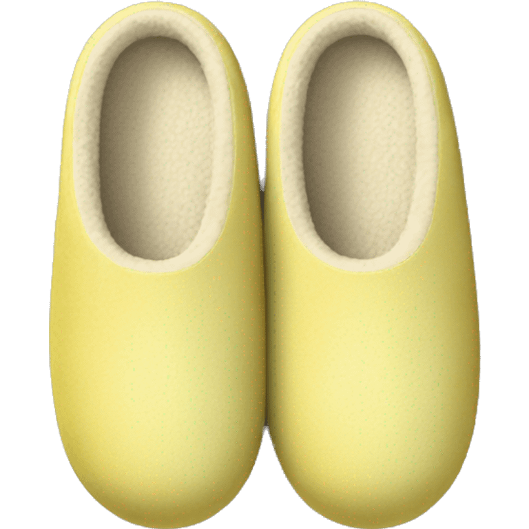 Light Pale yellow  luxury slippers emoji