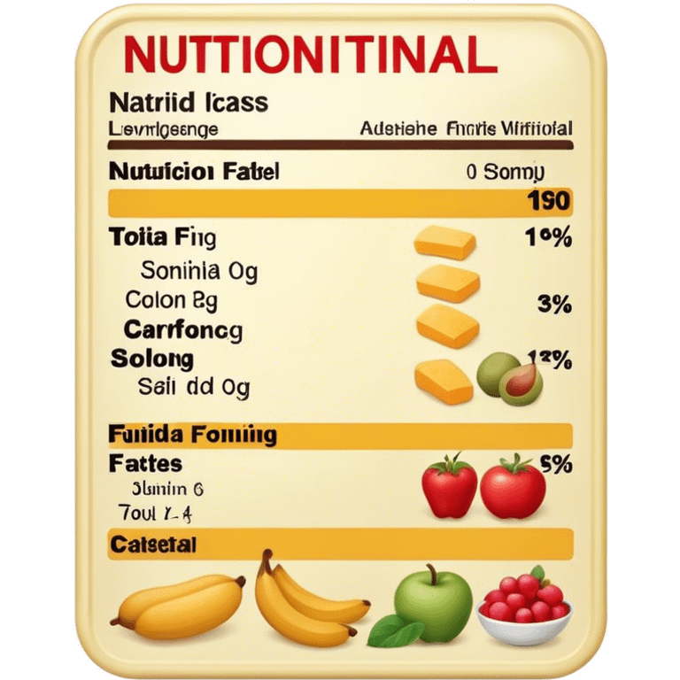 Food nutritional label emoji