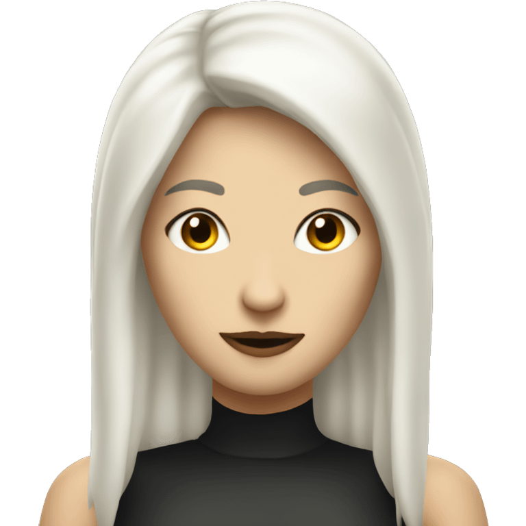 White woman who is the mean devil, she has black bangs  emoji