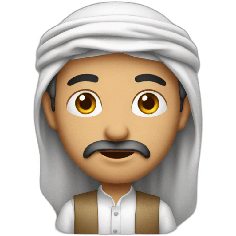 Arab man felling bored emoji