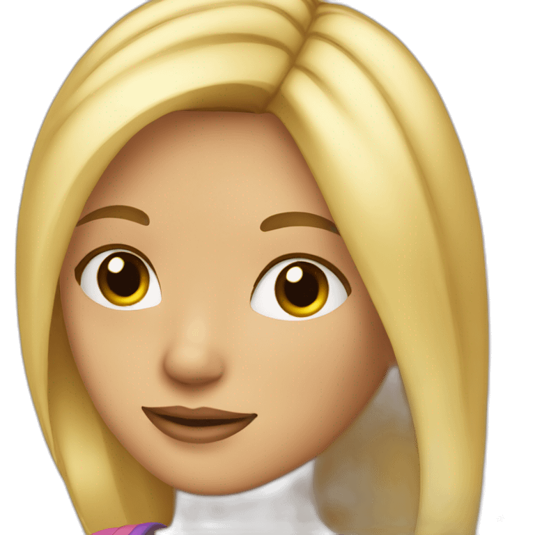 Fille blonde choqué emoji