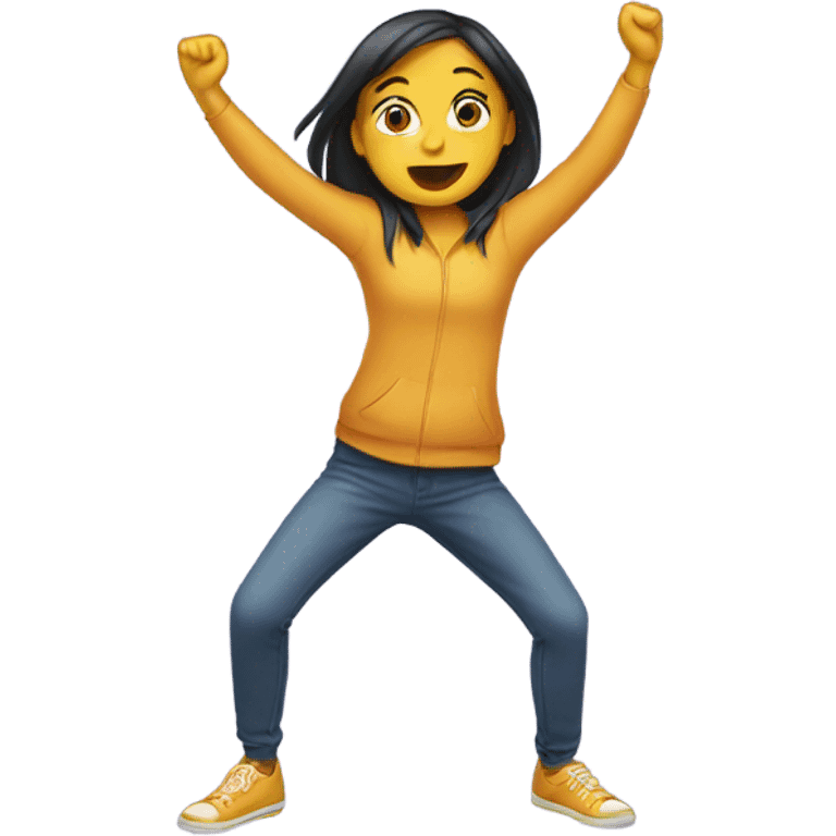 Girl dabbing  emoji