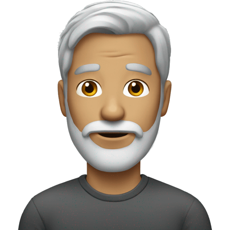 Man grey hair beard emoji