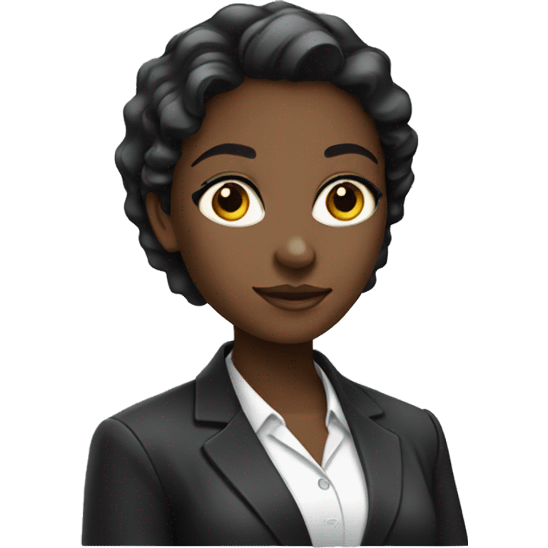 Black professional girl emoji