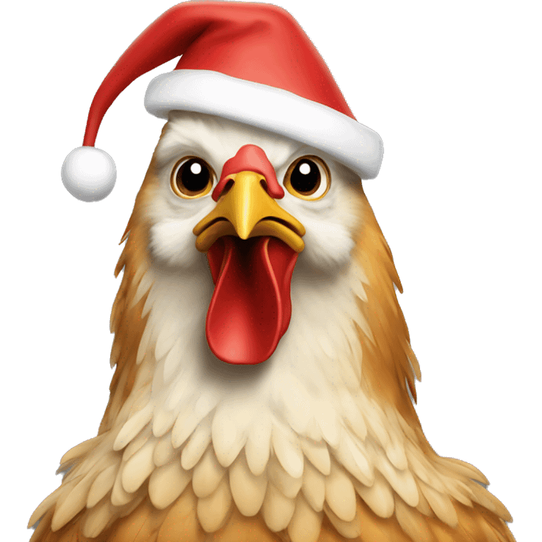 Chicken Santa emoji