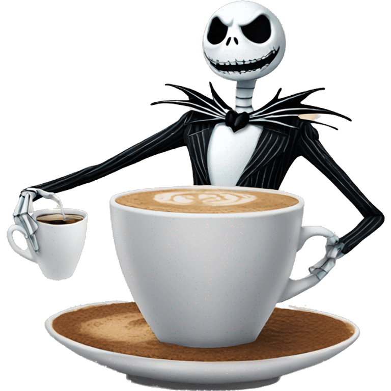 jack skellington with Coffee emoji