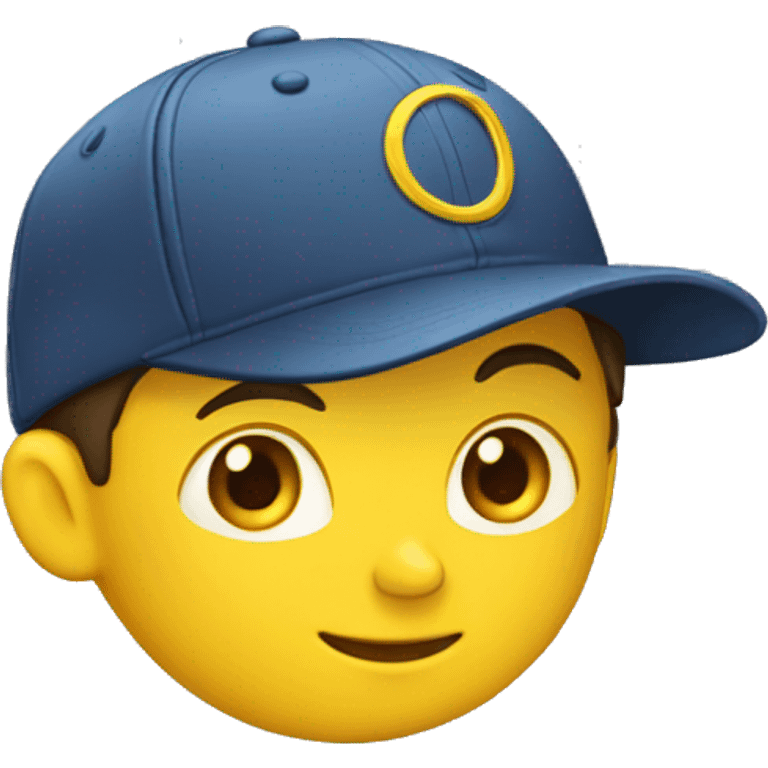 Niño con gorra amarilla emoji