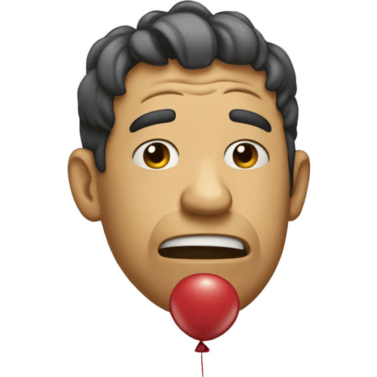 Crying guy popping a balloon  emoji