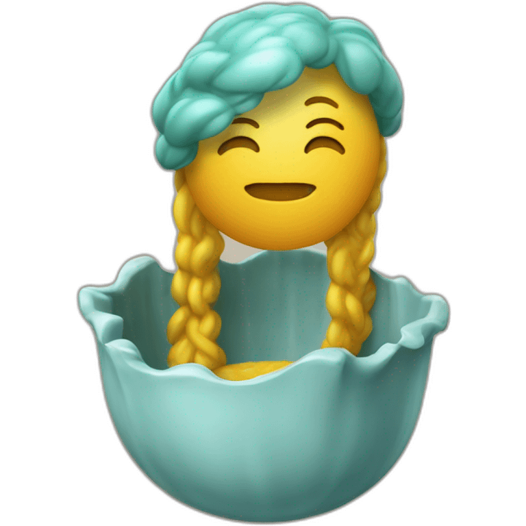 Sirène sur une moule emoji