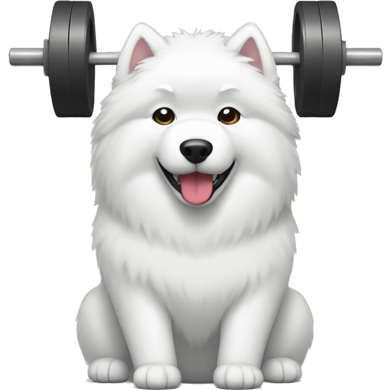 samoyed weightlifting emoji