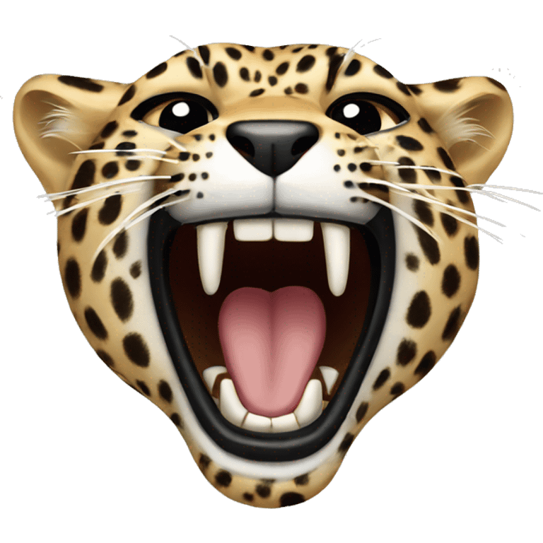 Leopard shouting emoji