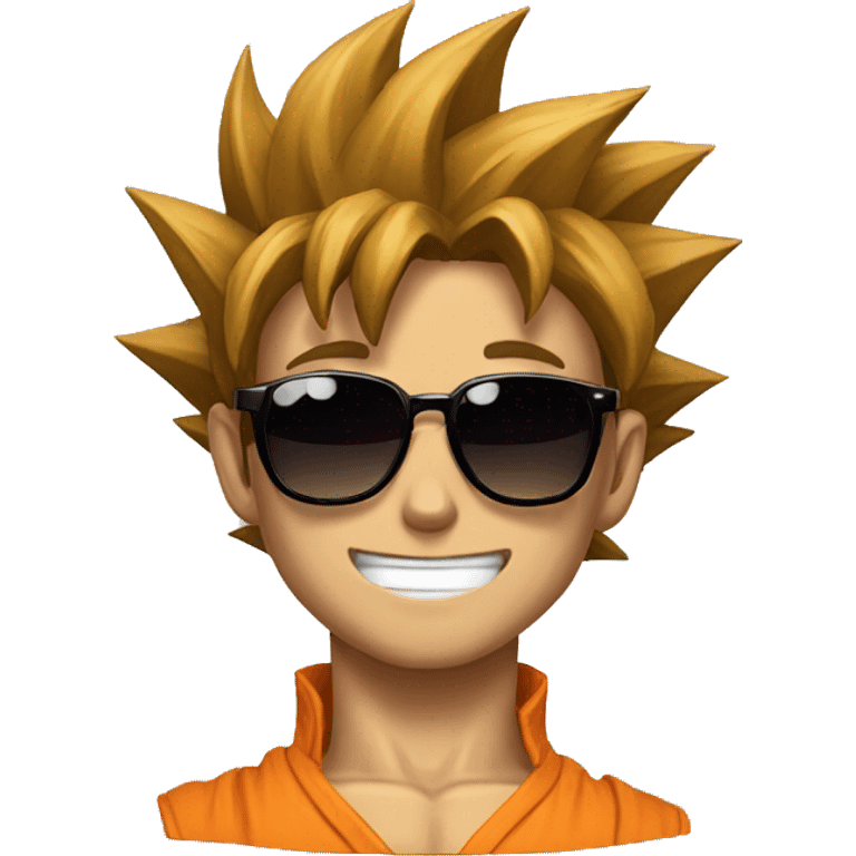 Goku wearing sunglasses emoji