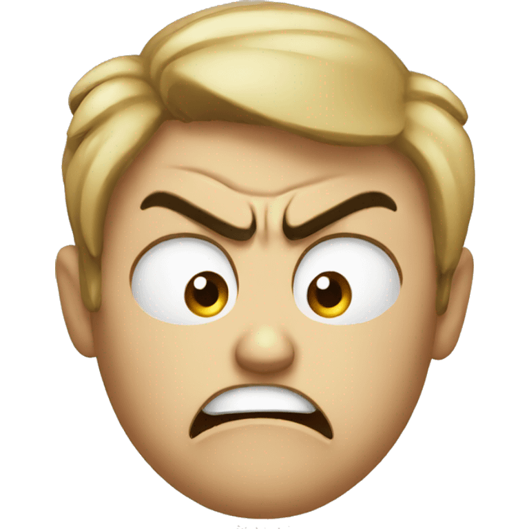 Angry face emoji