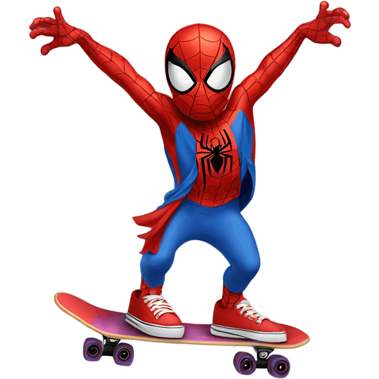 Spider-Man skate boarding  emoji