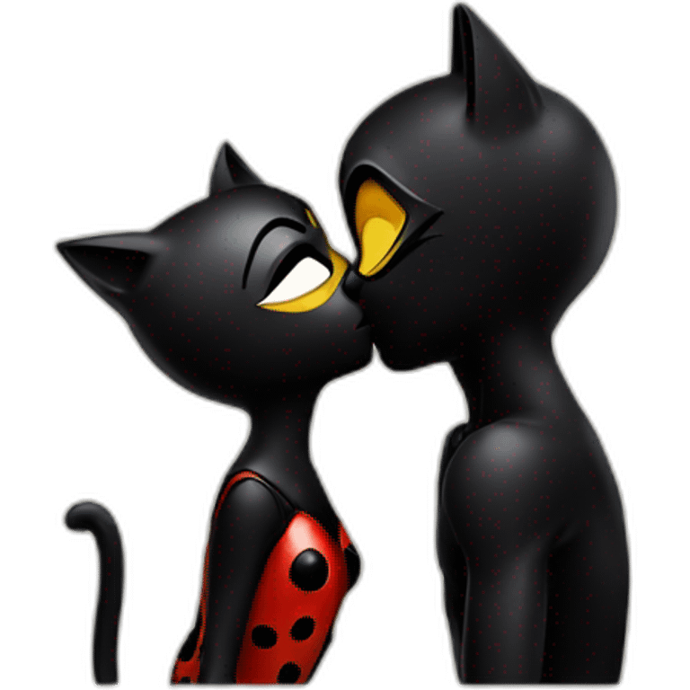 Cat noir kisses ladybug emoji