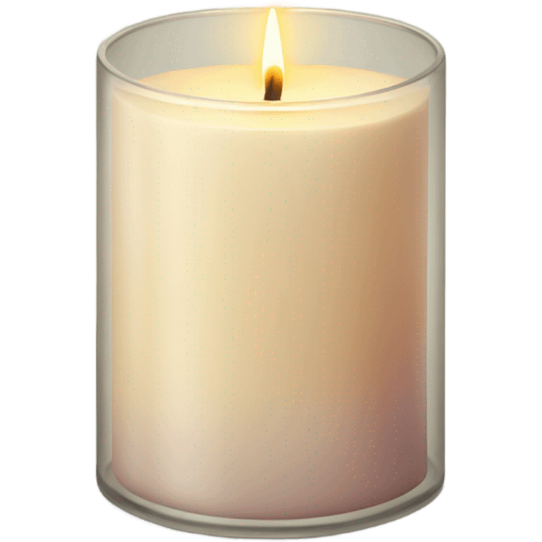 Candle in a powder-colored glass emoji