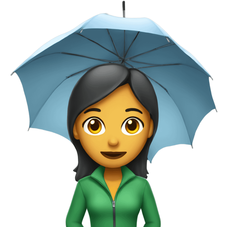 Weather girl  holding umbrella emoji