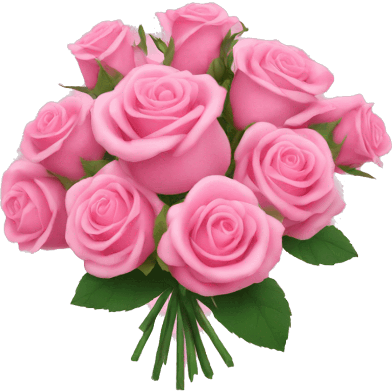 A bouquet of pink roses emoji