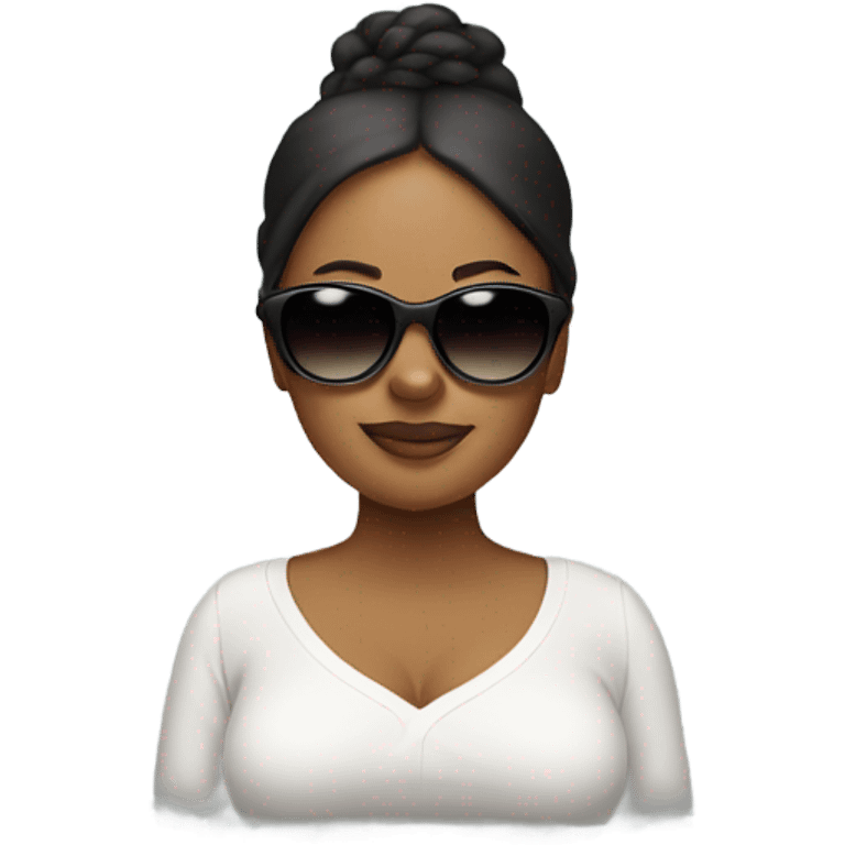 Pregnant mom with shades emoji