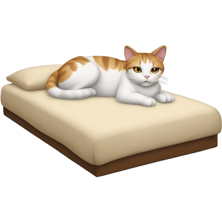 A cat on a bed emoji