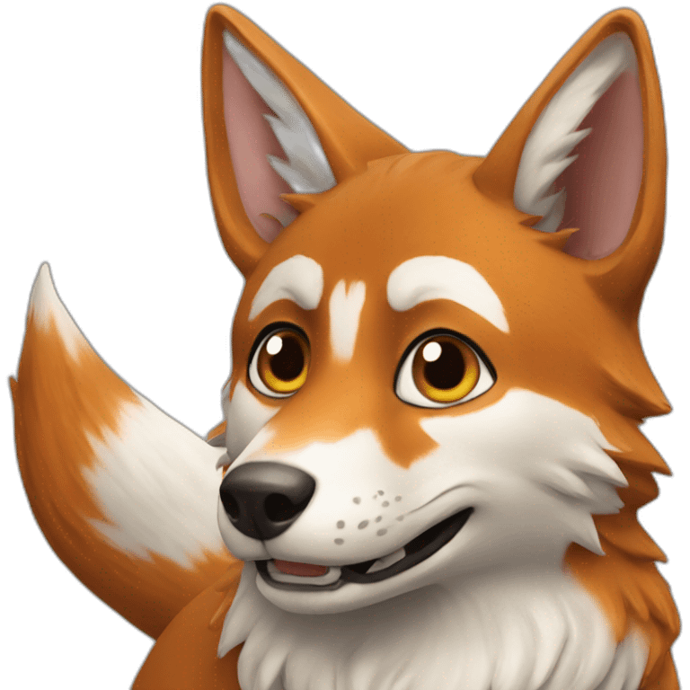 Chat sur renard emoji