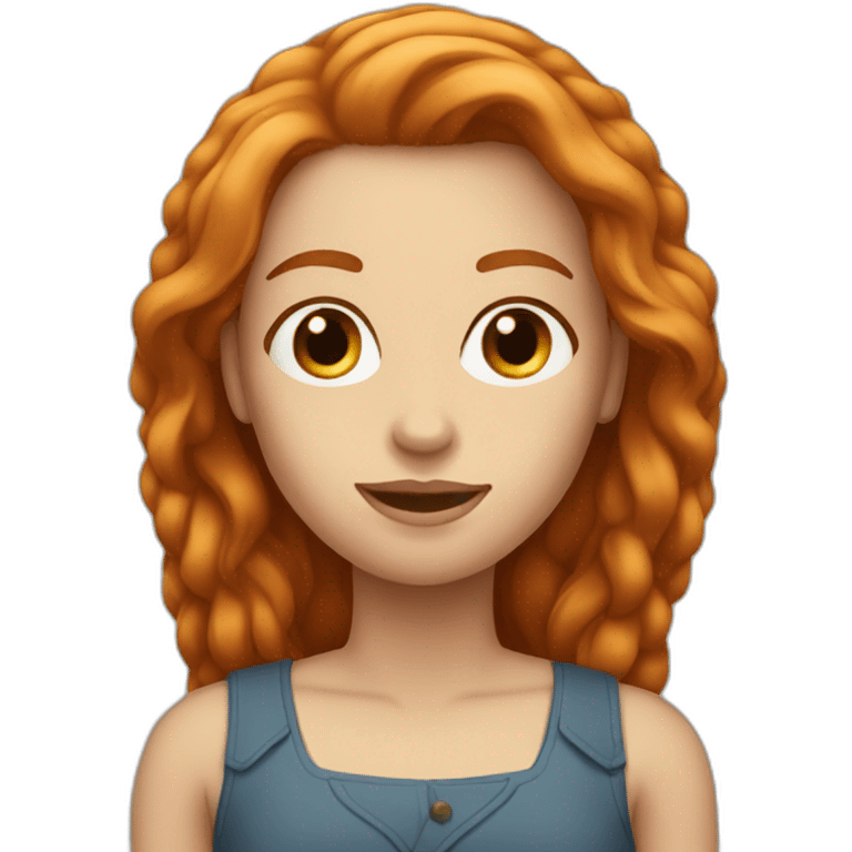 pretty-woman-with-long straigh ginger hair emoji