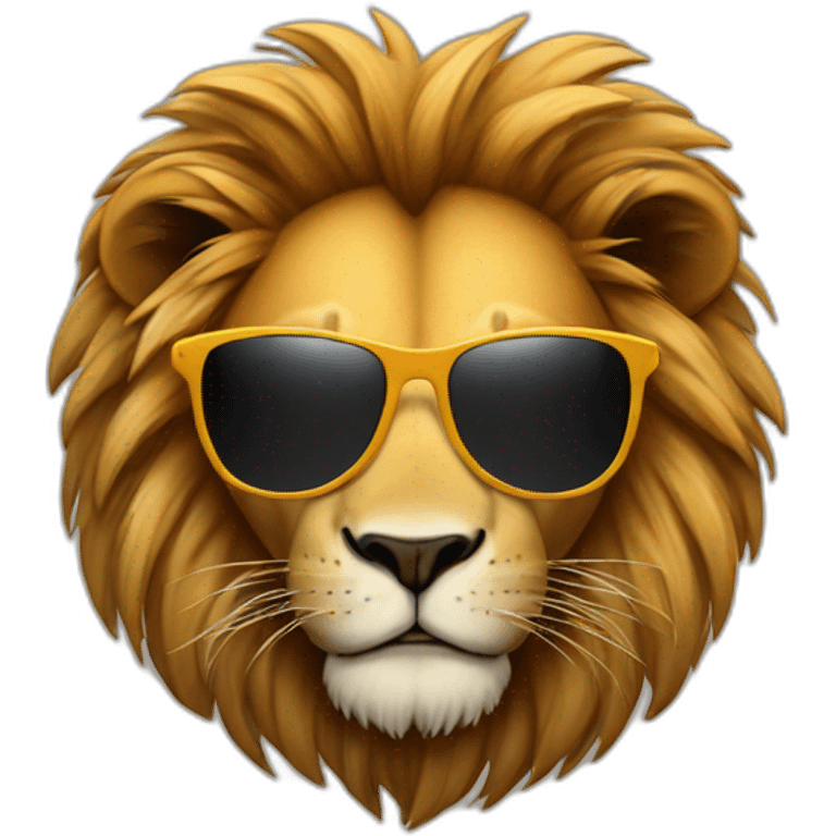 Lion with sunglasses emoji