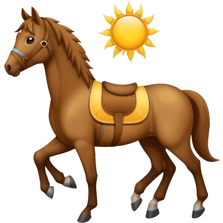 Horse with sun  emoji