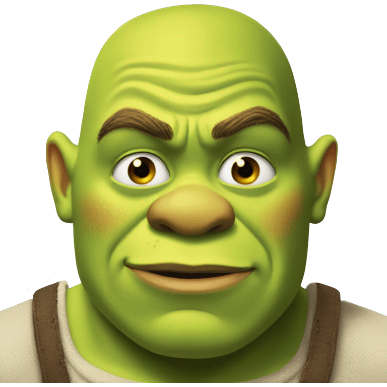 Shrek being hot emoji