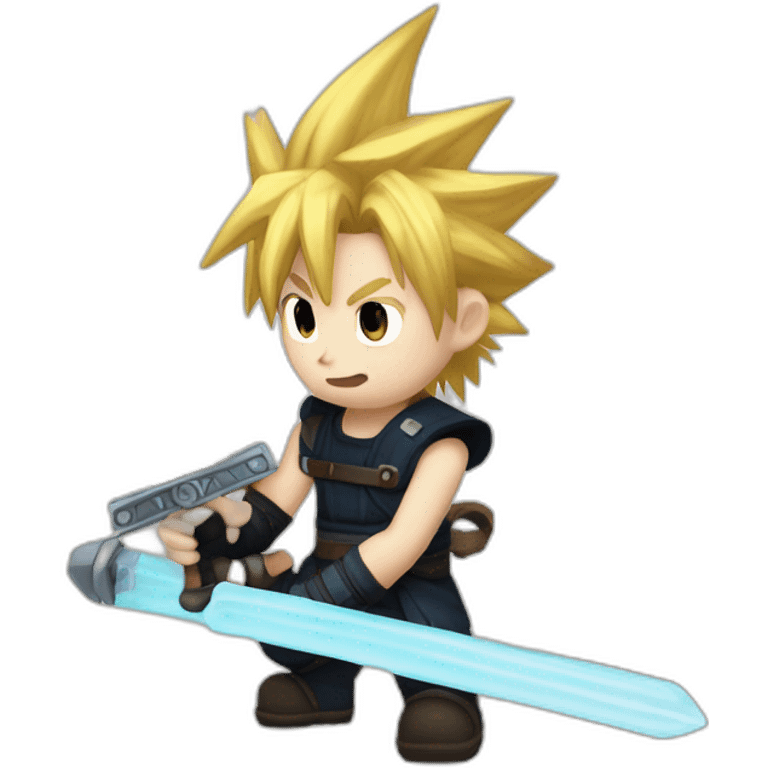 cloud strife with buster sword emoji