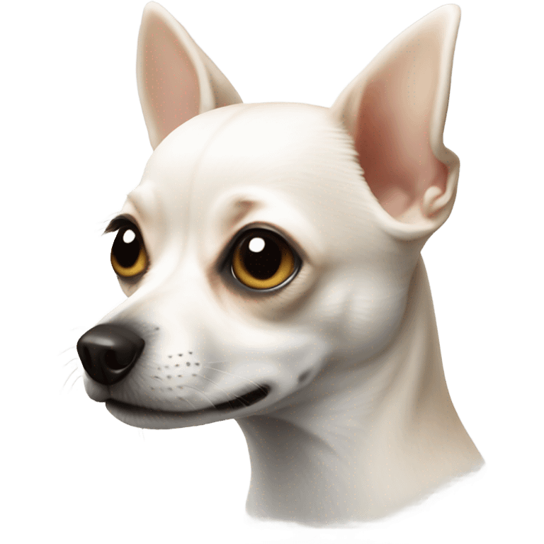 white realistic chihua emoji