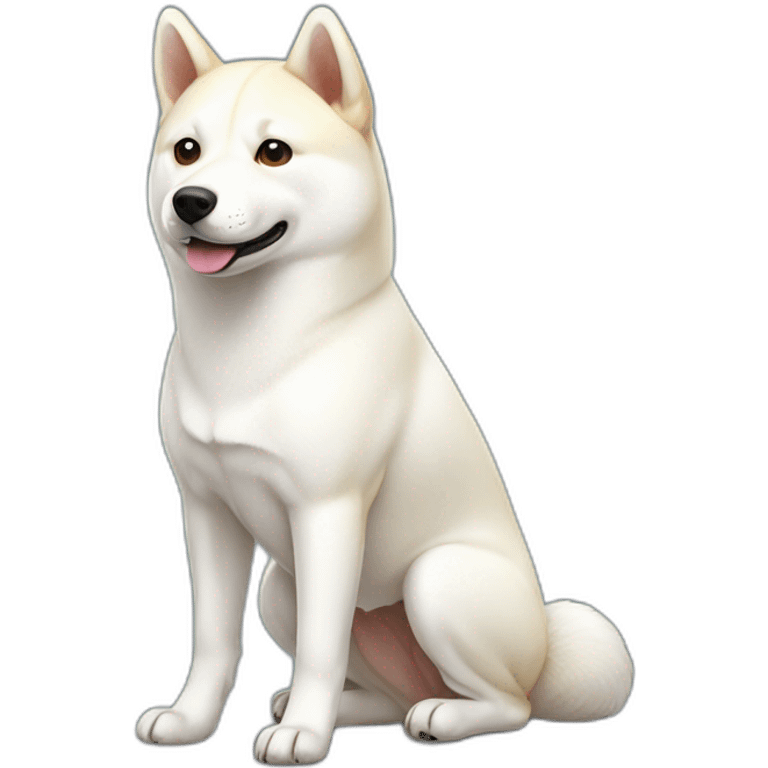 white shiba inu full body emoji